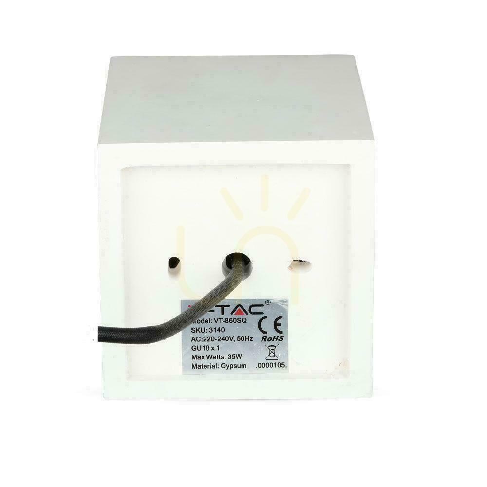 Check V-TAC GIPS BETON GU10 Surface Mounted Square White/Black VT-860-GB 5 Year Warranty V-TAC GIPS BETON GU10 Surface Mounted Square White/Black VT-860-GB 5 Year Warranty
