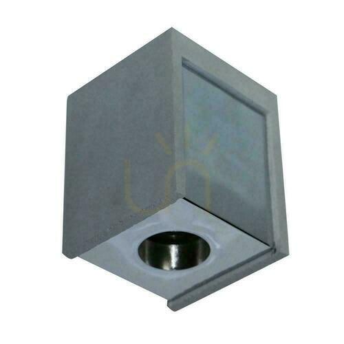 Check V-TAC GIPS BETON GU10 Surface Mounted Square Gray/Chrome VT-860-CHM 5 Year Warranty