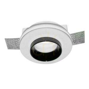 V-TAC VT-866-BRD GU10 recessed gypsum fitting, white with black ring, 100 mm small 1