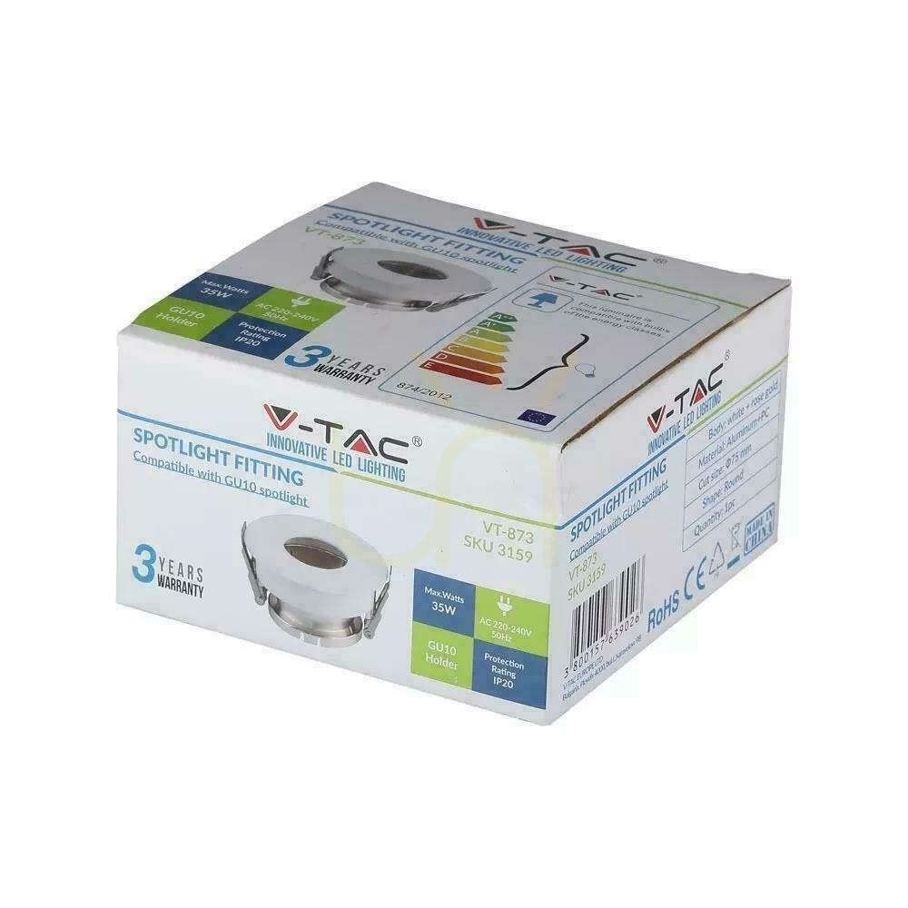Preview V-TAC GU10 Recessed Mesh White/Pink Gold Round VT-873-WR 3 Year Warranty V-TAC GU10 Recessed Mesh White/Pink Gold Round VT-873-WR 3 Year Warranty