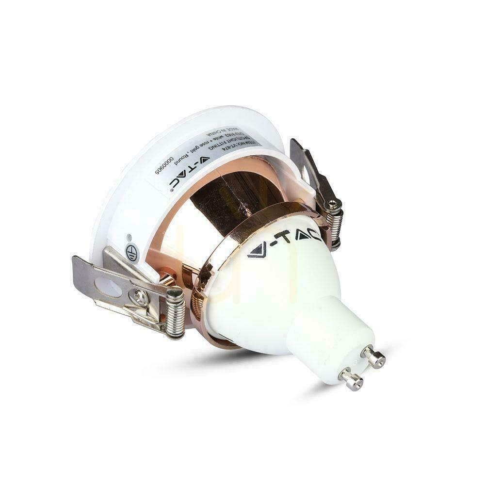 Display V-TAC GU10 Asymmetrical Recessed Mesh White/Pink Gold Round VT-874-WR 3 Year Warranty V-TAC GU10 Asymmetrical Recessed Mesh White/Pink Gold Round VT-874-WR 3 Year Warranty