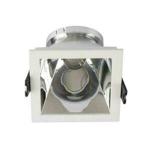 V-TAC GU10 Recessed Mesh White/Chrome Square VT-875-WC 3 Year Warranty small 0
