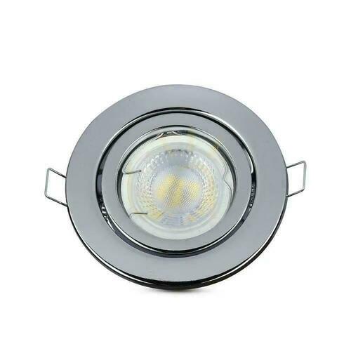 Check V-TAC GU10 Round Movable Chrome Mesh VT-7227RD-SS