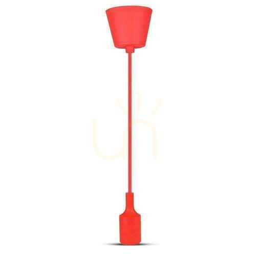 Check V-TAC E27 Red VT-7228-R Silicone Pendant Luminaire 5 Year Warranty