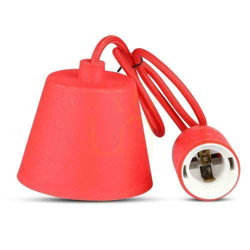 Display V-TAC E27 Red VT-7228-R Silicone Pendant Luminaire 5 Year Warranty V-TAC E27 Red VT-7228-R Silicone Pendant Luminaire 5 Year Warranty