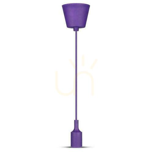 Check V-TAC E27 Violet Silicone Pendant Luminaire VT-7228-PE 5 Year Warranty
