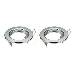 V-TAC VT-778-CH recessed spotlight, GU10, chrome, Ø80 mm, 2-pack small 0
