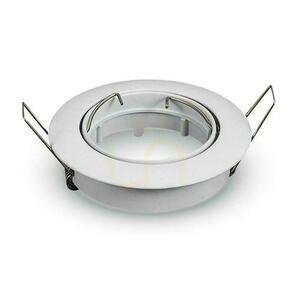V-TAC VT-779 GU10 recessed downlight fitting, round, tilting, white, Ø82 mm, cut-out 74 mm small 0