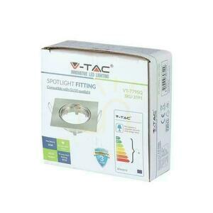 V-TAC VT-779 recessed downlight GU10 square adjustable satin nickel small 2