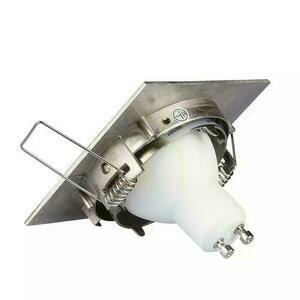 V-TAC VT-779 recessed downlight GU10 square adjustable satin nickel small 3