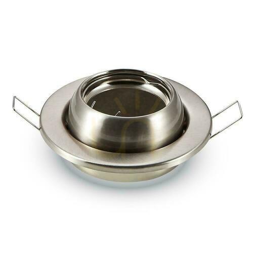 Check Mesh V-TAC GU10 Round Adjustable Angle Satin VT-780-SN