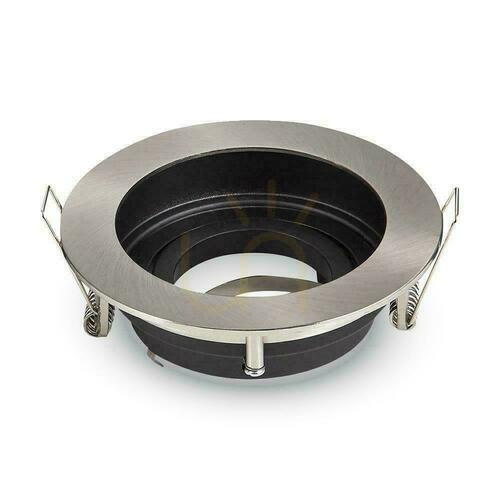 Check V-TAC Aluminum GU10 Round Satin/Black Mesh VT-781RD-SN