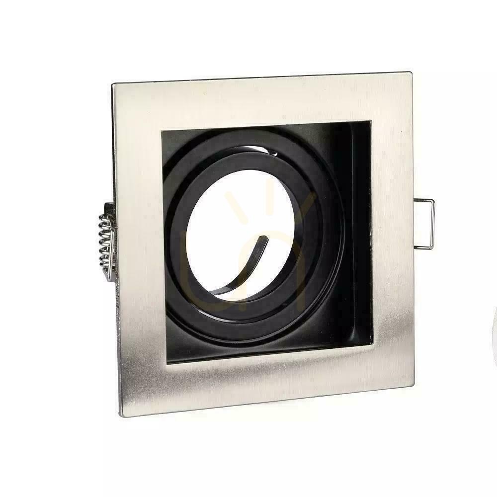 View V-TAC Aluminum Eyelet GU10 Square Satin/Black VT-781SQ-SN V-TAC Aluminum Eyelet GU10 Square Satin/Black VT-781SQ-SN