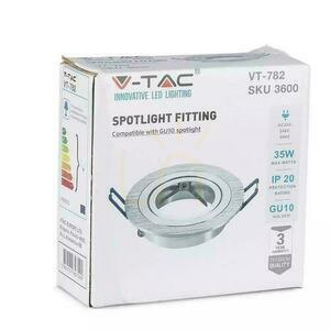 V-TAC Cast Aluminum Mesh 1xGU10 Round Brushed Aluminum VT-782RD-AB 2 V-TAC Cast Aluminum Mesh 1xGU10 Round Brushed Aluminum VT-782RD-AB small 2