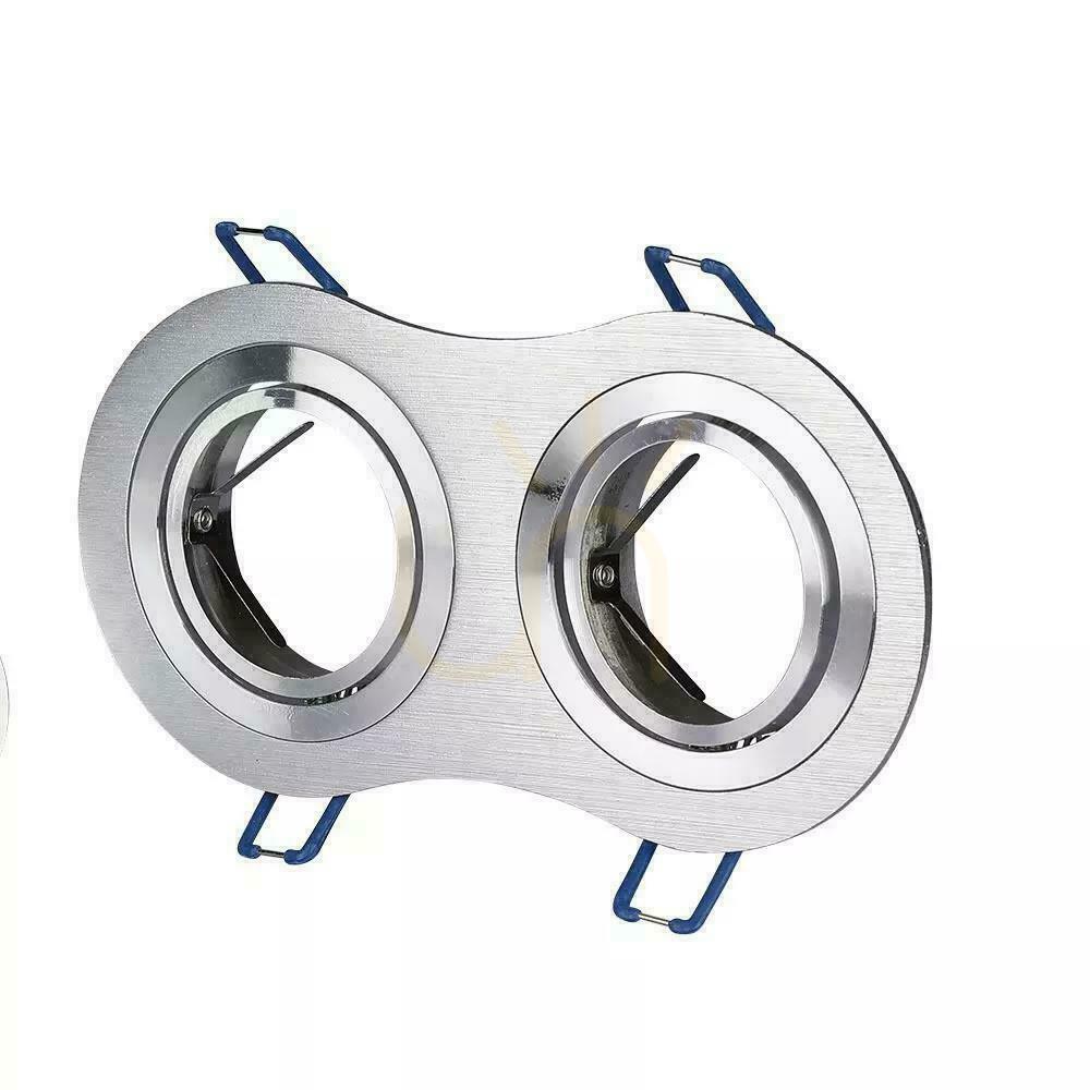 View V-TAC Aluminum Mesh Cast 2xGU10 Round Brushed Aluminum VT-783RD-AB V-TAC Aluminum Mesh Cast 2xGU10 Round Brushed Aluminum VT-783RD-AB
