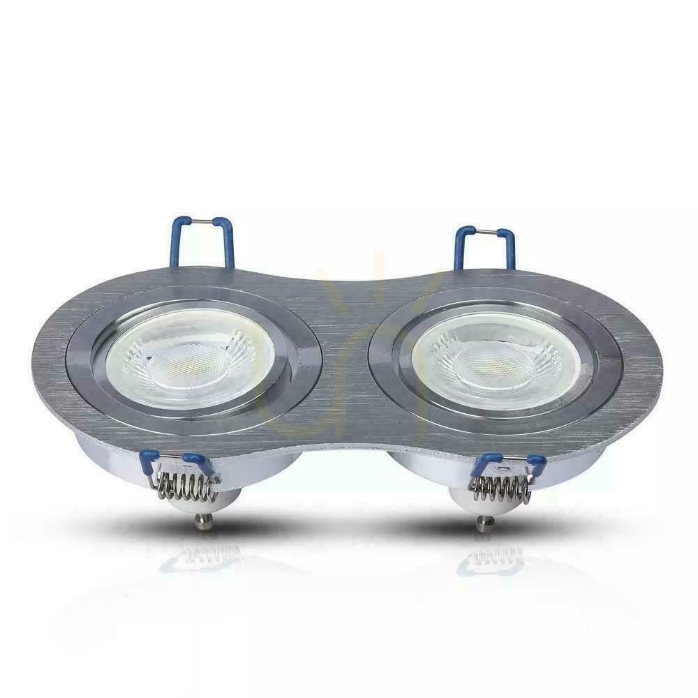 Preview V-TAC Aluminum Mesh Cast 2xGU10 Round Brushed Aluminum VT-783RD-AB V-TAC Aluminum Mesh Cast 2xGU10 Round Brushed Aluminum VT-783RD-AB
