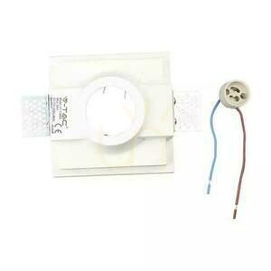 V-TAC GIPS GU10 Recessed Round Mesh 120x120 White VT-776SQ small 4