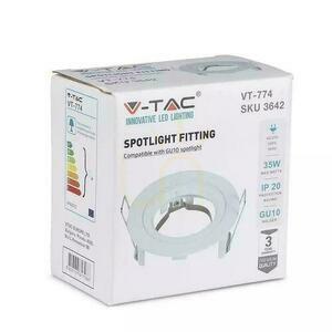 V-TAC Aluminum Cast GU10 Round Mesh White VT-774-WH 2 V-TAC Aluminum Cast GU10 Round Mesh White VT-774-WH small 2