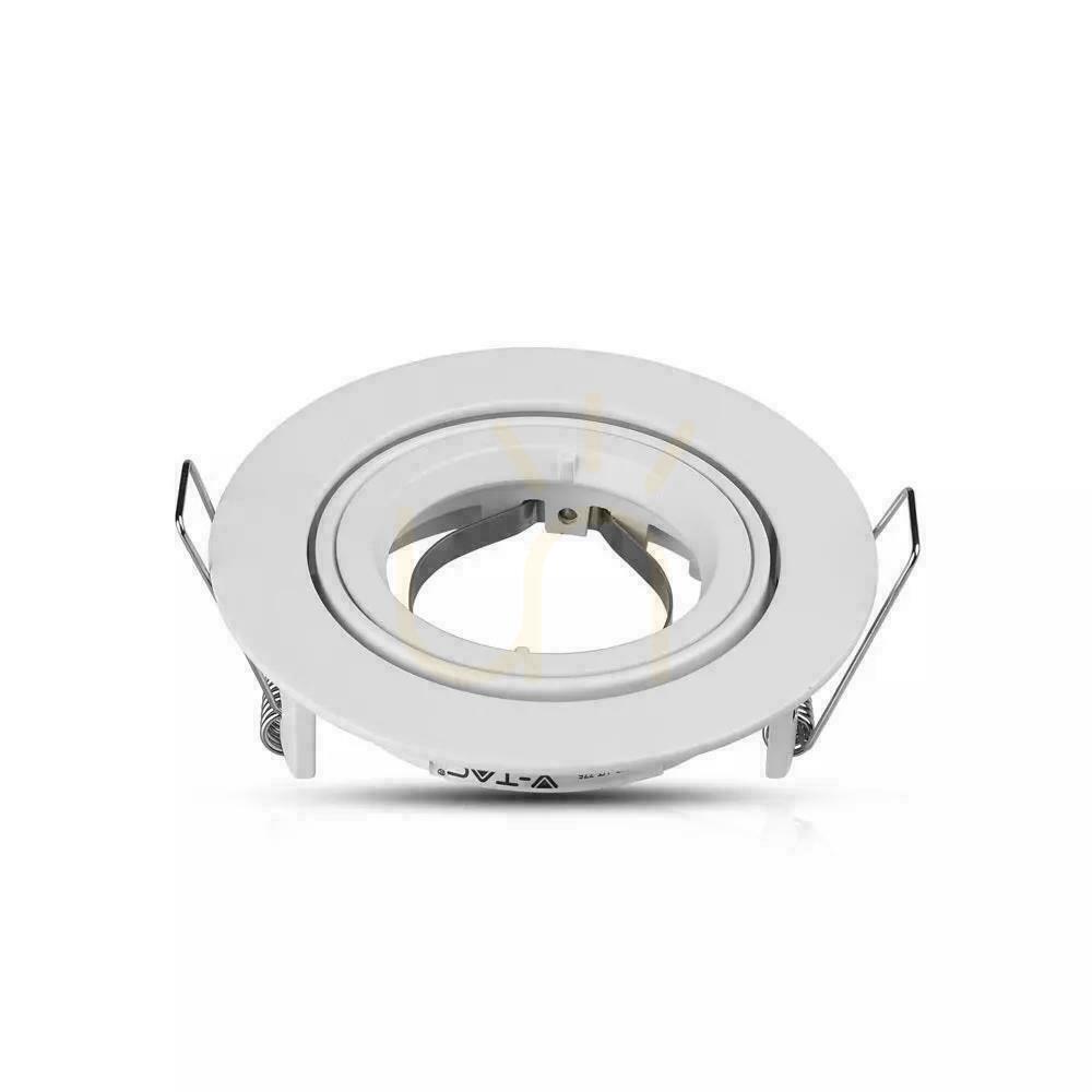 Display V-TAC Aluminum Cast GU10 Round Movable White VT-775-WH Mesh. V-TAC Aluminum Cast GU10 Round Movable White VT-775-WH Mesh.