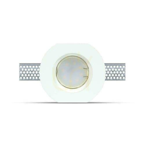 Check V-TAC VT-764 White Plaster Recessed Light GU10 140 mm