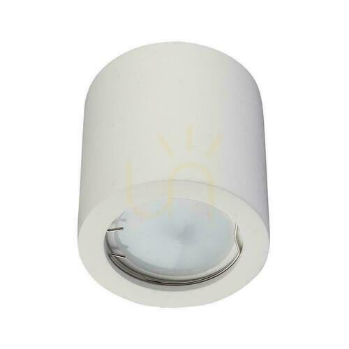 Check V-TAC GIPS GU10 Surface-mounted Tuba Round White 70x75 VT-727RD luminaire.