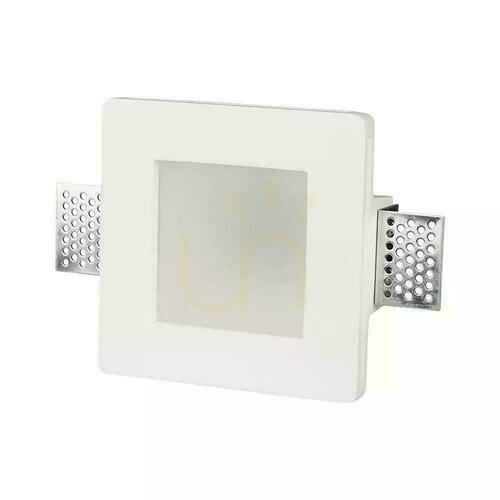 Check V-TAC GIPS GU10 Recessed Frosted Glass Square 120x120 White VT-801SQ Mesh.