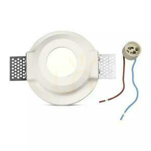 Recessed Spotlight V-TAC GIPS GU10 Frosted Glass Round fi.120 White VT-801RD small 4