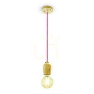 V-TAC Pendant Luminaire Wood Red Wire VT-7778-R 5 Year Warranty small 1