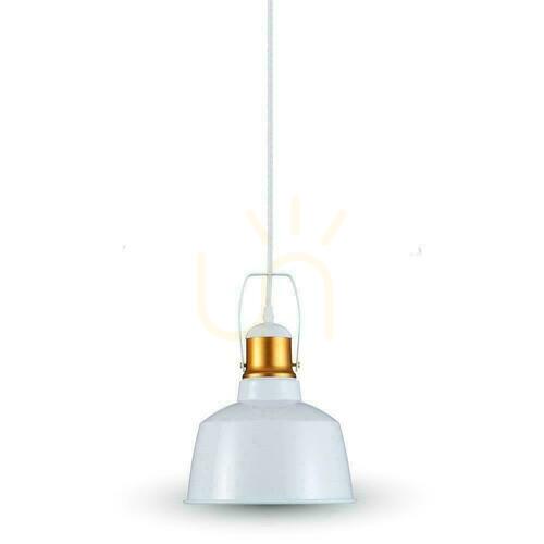 Check V-TAC LOFT Pendant Luminaire Vintage White VT-7422-WH 5 Year Warranty