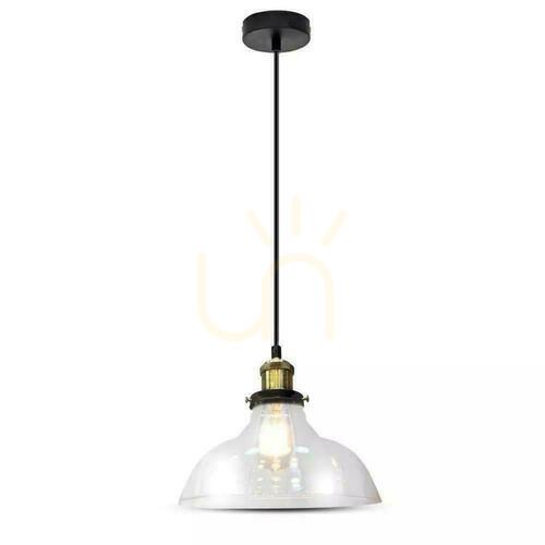 Check V-TAC LOFT pendant luminaire Transparent glass fi245 VT-7210 5 Years Warranty