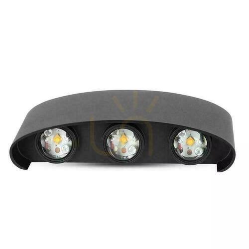 Check Wall Mounted Top Down V-TAC 6W LED Black IP54 VT-846 3000K 630lm