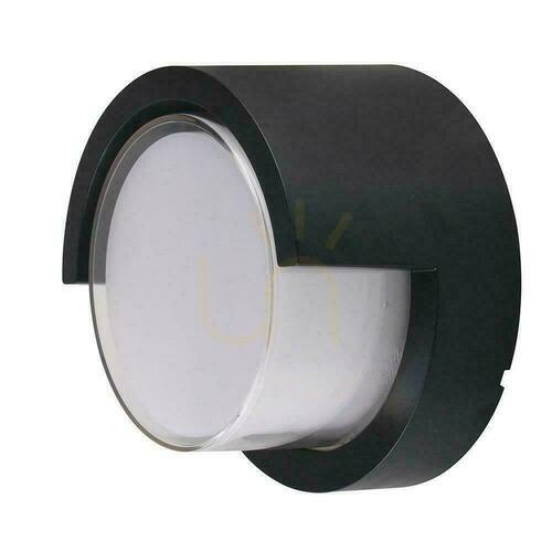 Check V-TAC 12W LED Wall Luminaire IP65 Black Round VT-827 3000K 1155lm