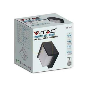 V-TAC 12W LED Wall Luminaire IP65 Black Square VT-827 3000K 1160lm small 4