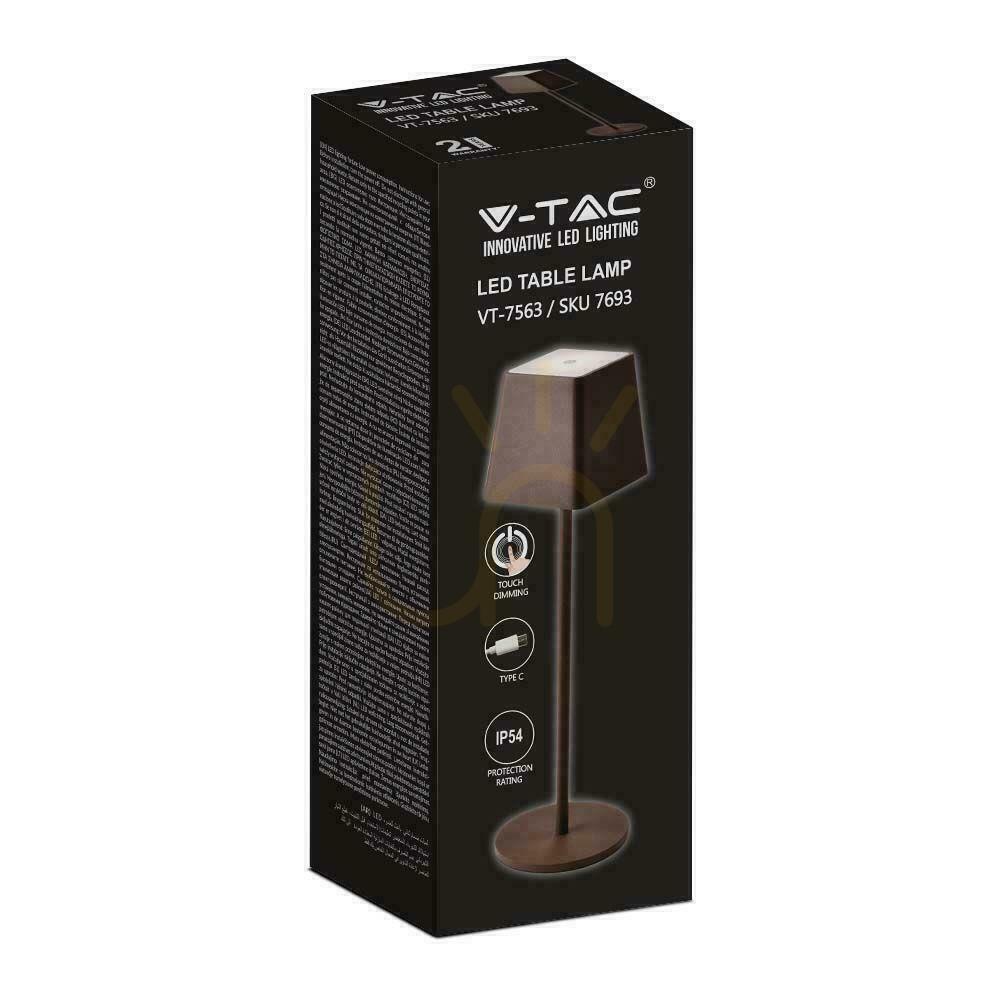 Check V-TAC 2W LED Charging Dimmable Nightstand Lamp IP54 Bronze Corten VT-7563 3000K 200lm V-TAC 2W LED Charging Dimmable Nightstand Lamp IP54 Bronze Corten VT-7563 3000K 200lm
