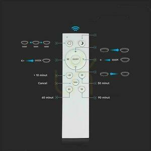 V-TAC 60W LED Pilot CCT ceiling plafond fi.500 Stars and Waves VT-8503 3000K-6500K 4000lm small 9