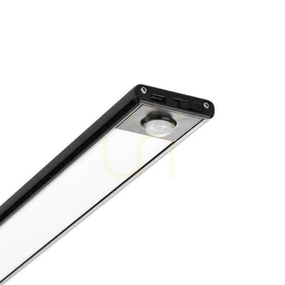 V-TAC 2W LED under-cabinet luminaire Black Motion sensor USB charging 40cm VT-8142 3000K 160lm
