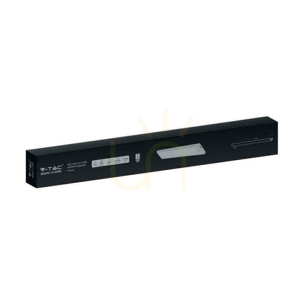 Show V-TAC 2.5W LED under-cabinet luminaire Silver Motion Sensor USB Charging 60cm VT-8143 4000K 260lm V-TAC 2.5W LED under-cabinet luminaire Silver Motion Sensor USB Charging 60cm VT-8143 4000K 260lm