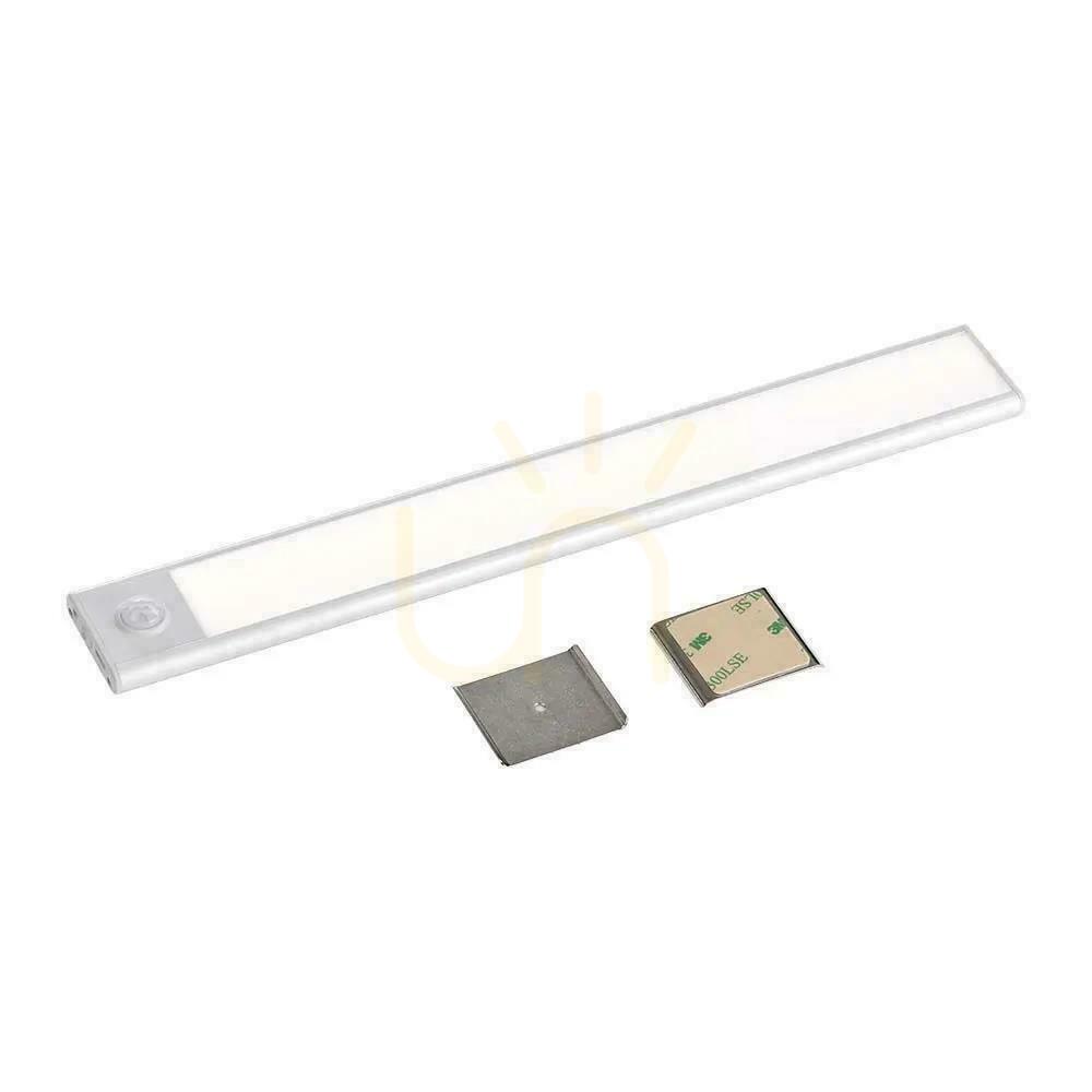 Display V-TAC 2.5W LED under-cabinet luminaire Silver Motion Sensor USB Charging 60cm VT-8143 4000K 260lm V-TAC 2.5W LED under-cabinet luminaire Silver Motion Sensor USB Charging 60cm VT-8143 4000K 260lm