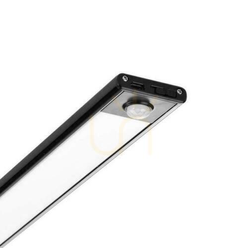 Check V-TAC 2.5W LED under-cabinet luminaire Black Motion sensor USB charging 60cm VT-8143 3000K 260lm