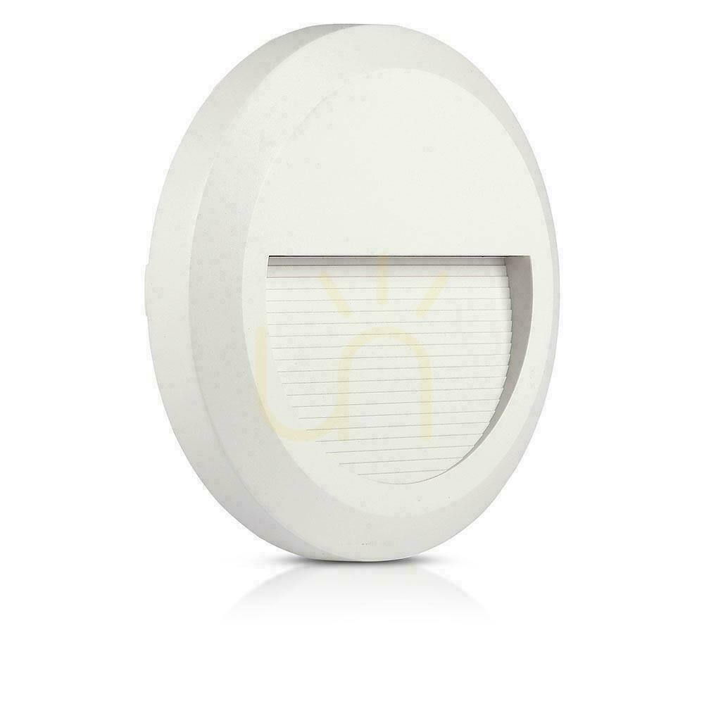 View Stair Luminaire 2W LED V-TAC White Round 230V IP65 VT-1142 4000K 80lm Stair Luminaire 2W LED V-TAC White Round 230V IP65 VT-1142 4000K 80lm