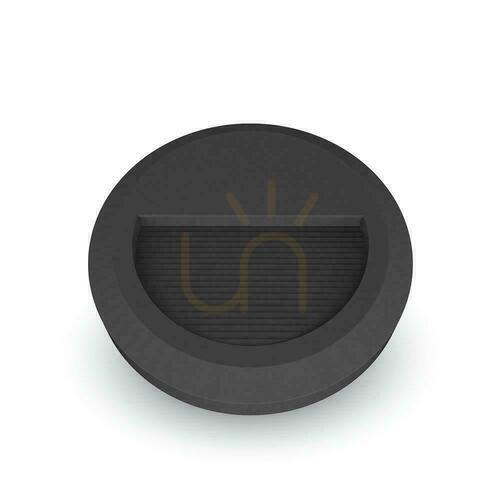 Check 2W LED V-TAC Stair Luminaire Black Round 230V IP65 VT-1142 4000K 80lm