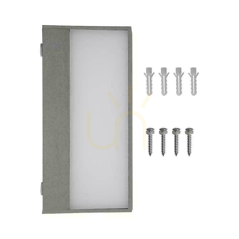Check V-TAC 9W LED Wall Luminaire Top Down Gray IP65 VT-8056 4000K 850lm V-TAC 9W LED Wall Luminaire Top Down Gray IP65 VT-8056 4000K 850lm