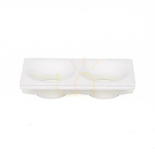 Check V-TAC 2xGU10 Gypsum Ceiling Luminaire White 190x100 VT-11012 3 Years Warranty