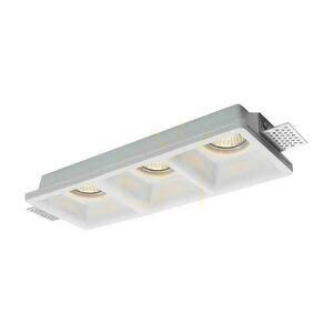 V-TAC VT-11003 recessed plaster fitting, 3 × GU10, white, 280 × 100 mm small 0
