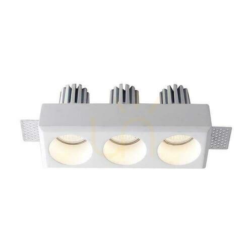 Check Gypsum V-TAC 3xGU10 Ceiling Luminaire White 220x80 3 Years Warranty