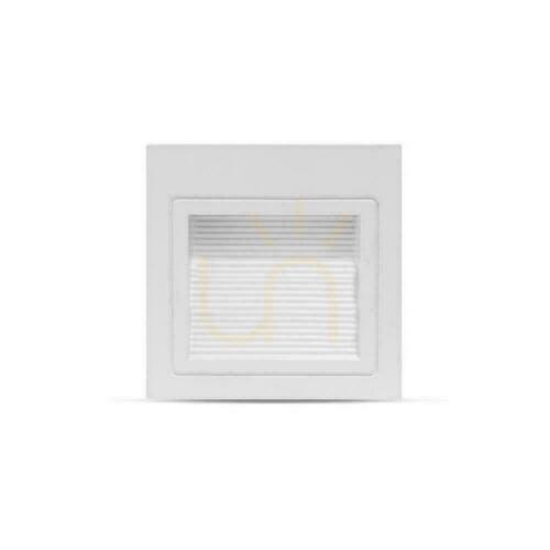 Check V-TAC 3W LED Stair Luminaire Square White 230V VT-1143 4000K 200lm.