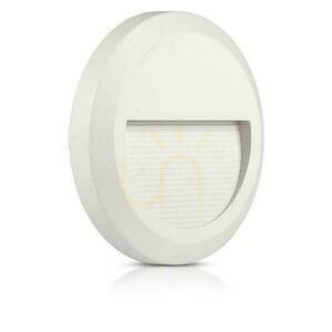 2W LED V-TAC Stair Luminaire White Round 230V IP65 VT-1142 3000K 80lm small 1