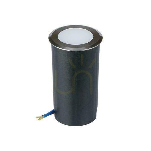 Check V-TAC 1W LED Silver IP67 VT-1151 6400K 51lm Ground Mounted Garden Overhead Floor Luminaire.