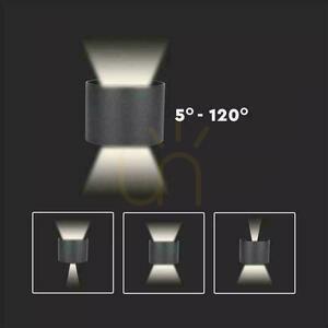 Wall Luminaire 6W V-TAC Top Bottom Adjustable White Round IP65 Bridgelux VT-756-W 3000K 700lm small 7