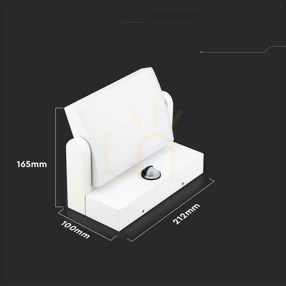 View V-TAC 17W LED Projector Façade Luminaire Motion Sensor White IP65 VT-11020S 4000K 2520lm. V-TAC 17W LED Projector Façade Luminaire Motion Sensor White IP65 VT-11020S 4000K 2520lm.